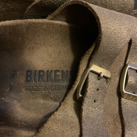 Women's 4 EU 35 Birkenstock Vaduz Metallic Gold Sandals Birko-flor Buckles Flat - Picture 10 of 16